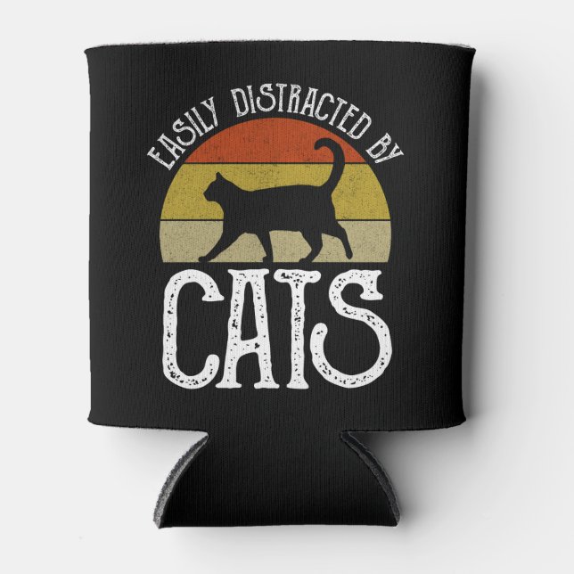 Easily Distracted By Cats Can Cooler (Front)
