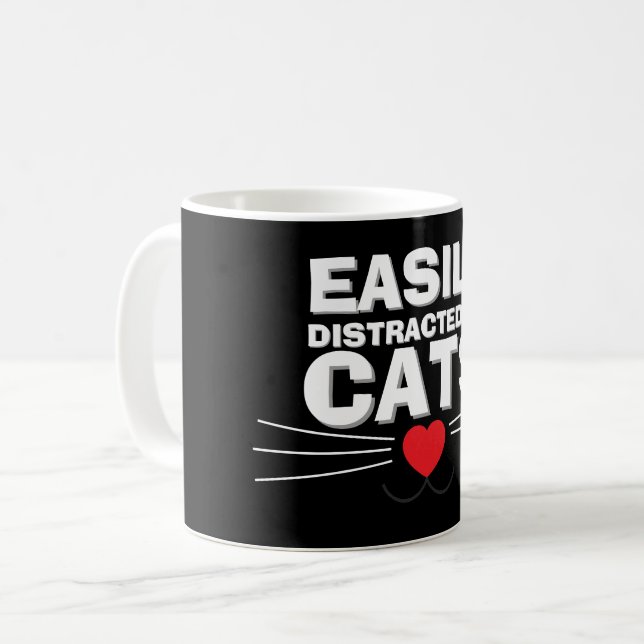 Easily Distracted by Cats Mug | We Are All Mugs (Front Left)