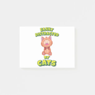 Easily Distracted By Cats Post-it Notes