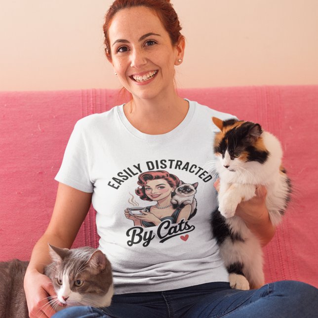 Easily Distracted by Cats T-Shirt (Creator Uploaded)