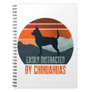 Easily Distracted By Chihuahuas Dog Walking Notebook