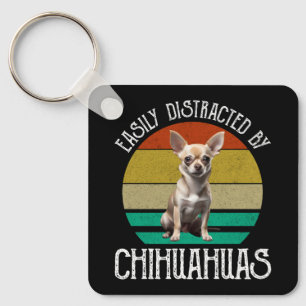 Easily Distracted By Chihuahuas Key Ring