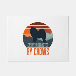 Easily Distracted By Chows Dog Walking Doormat
