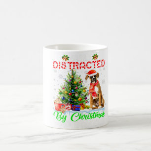 Easily Distracted By Christmas & Boxer Hat Santa Coffee Mug
