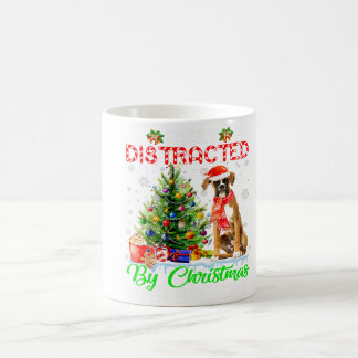 Easily Distracted By Christmas & Boxer Hat Santa Coffee Mug