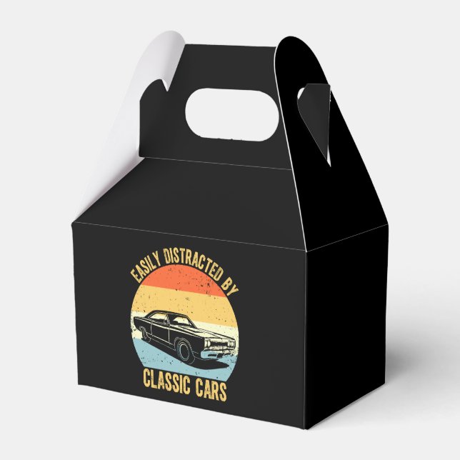 Easily Distracted By Classic Cars Favour Box (Front Side)