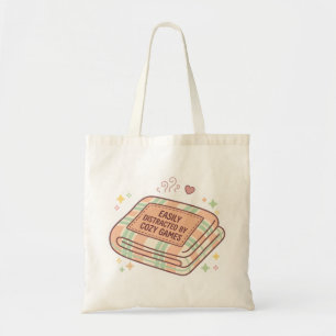 Easily Distracted By Cosy Games Canvas Tote Bag