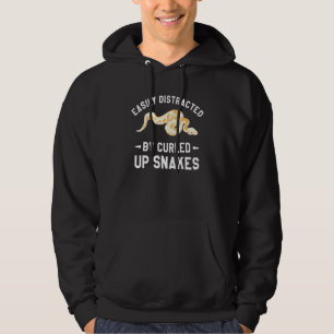 Easily Distracted By Curled Up Snakes Ball Python Hoodie