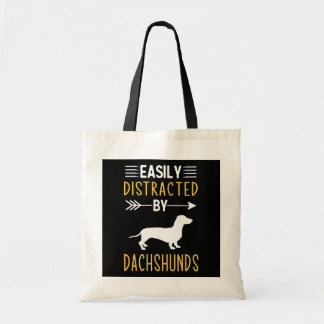 Easily Distracted By Dachshunds Tote Bag