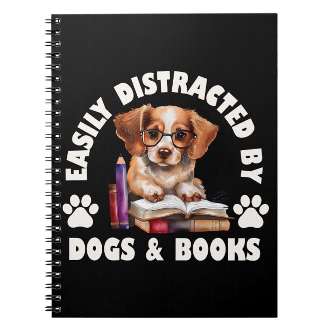 Easily Distracted By Dogs And Books (Front)