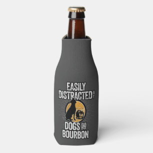 Easily Distracted by Dogs and Bourbon Can Cooler