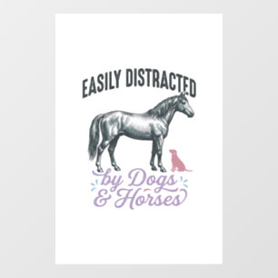Easily Distracted by Dogs and Horses Shirt Design_