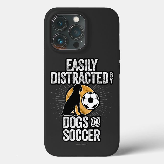 Easily Distracted by Dogs and Soccer Case-Mate iPh iPhone Case (Back)