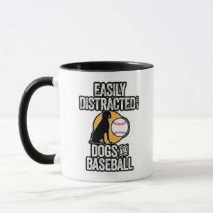 Easily Distracted by Dogs & Baseball Mug