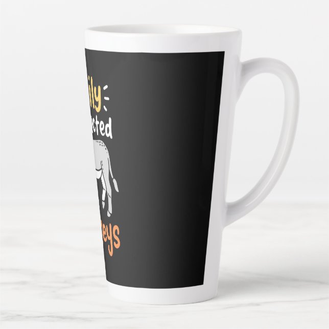 Easily Distracted By Donkeys Latte Mug (Right)
