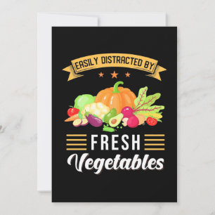Easily Distracted By Fresh Vegetables Invitation