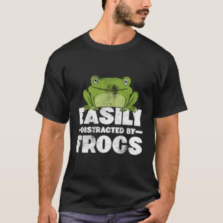 Easily Distracted By Frogs Frog Lover Gift T-Shirt