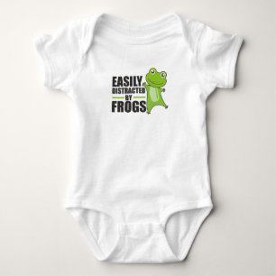 Easily Distracted By Frogs Funny Animal Frogs Baby Bodysuit