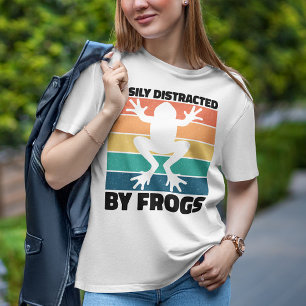 Easily Distracted By Frogs Lovers Cool Froggy  T-Shirt