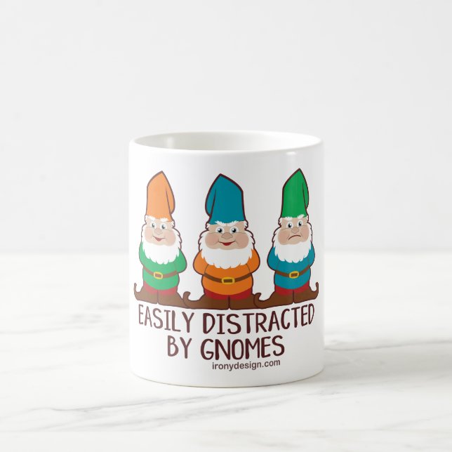Easily Distracted by Gnomes Coffee Mug (Center)