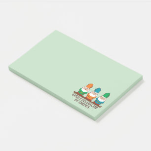 Easily Distracted by Gnomes Cute Green Post-it Notes