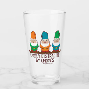 Easily Distracted by Gnomes Glass