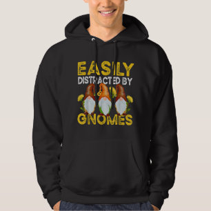 Easily Distracted by Gnomes Sunflower Gardening Gn Hoodie