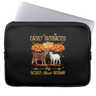 Easily Distracted By Goats And Autumn Fall Season Laptop Sleeve