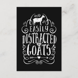Easily Distracted By Goats Funny Goat Lover Gifts Enclosure Card