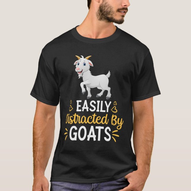 Easily Distracted By Goats T-Shirt (Front)