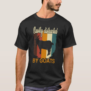 Easily Distracted By Goats Vintage Goat Farm T-Shirt