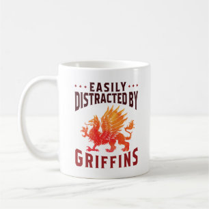 Easily Distracted by Griffins Cool Fantasy Lover Coffee Mug