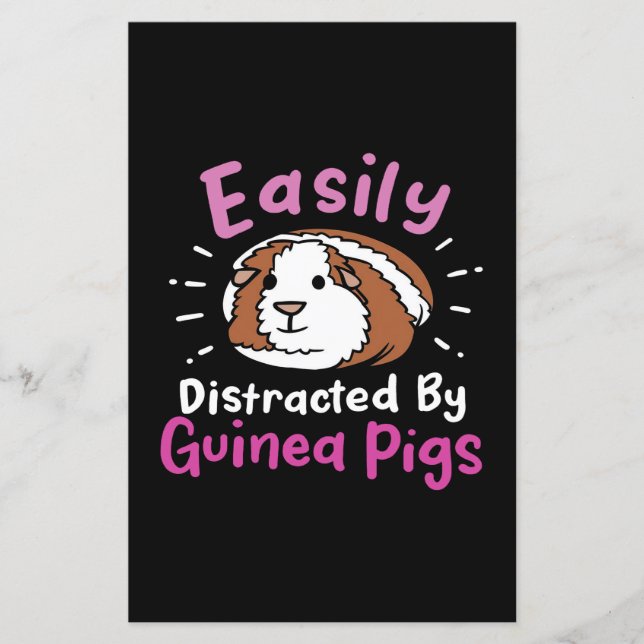 Easily Distracted By Guinea Pigs | Cute Pet Lover (Front)