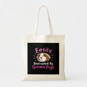Easily Distracted By Guinea Pigs   Cute Pet Lover Tote Bag