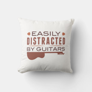 Easily Distracted By Guitars Cushion