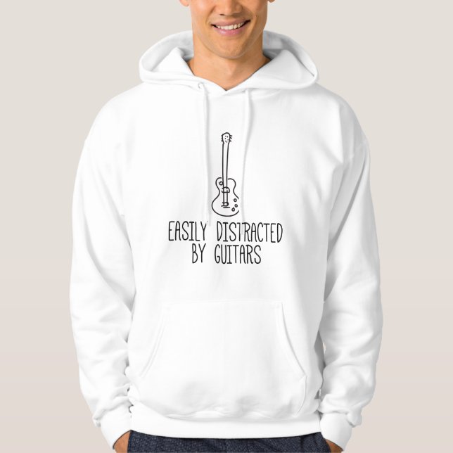 Easily Distracted By Guitars Hoodie (Front)
