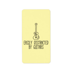 Easily Distracted By Guitars Label
