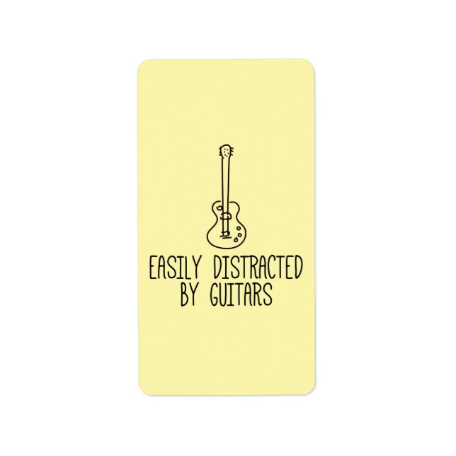 Easily Distracted By Guitars Label (Front)