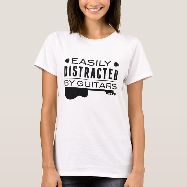 Easily Distracted By Guitars T-Shirt (Front)