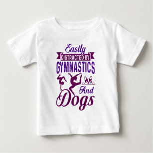 Easily Distracted By Gymnastics and Dogs Baby T-Shirt