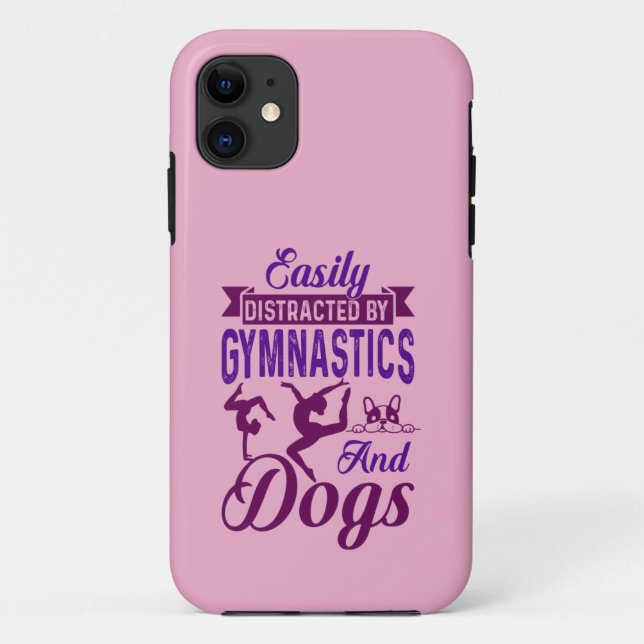Easily Distracted By Gymnastics and Dogs Case-Mate iPhone Case (Back)