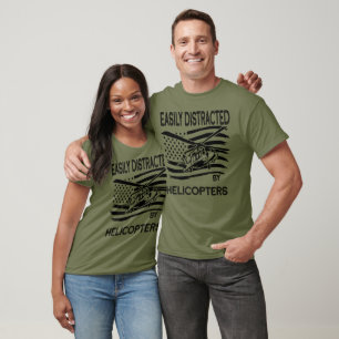 Easily Distracted by Helicopters T-Shirt