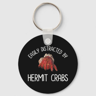 Easily Distracted By Hermit Crabs Key Ring