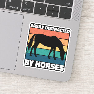 Easily Distracted By Horses Lovers Cute Pony Funny