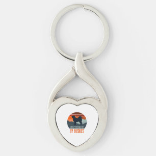 Easily Distracted By Huskies Dog Walking Key Ring