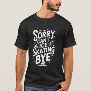 Easily Distracted By Ice Skating And Cats Funny Ic T-Shirt