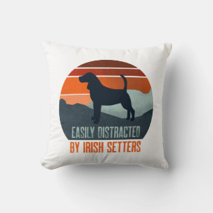Easily Distracted By Irish Setters Dog Walking Cushion