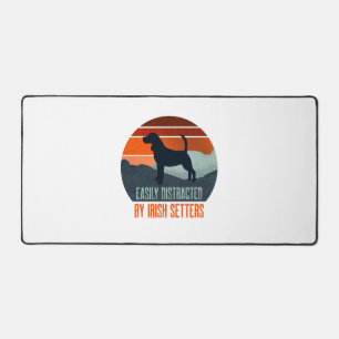 Easily Distracted By Irish Setters Dog Walking Desk Mat