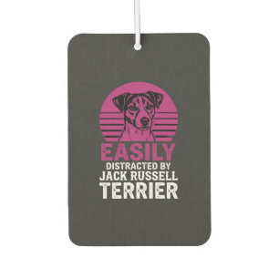 Easily Distracted By Jack Russell Terrier Car Air Freshener