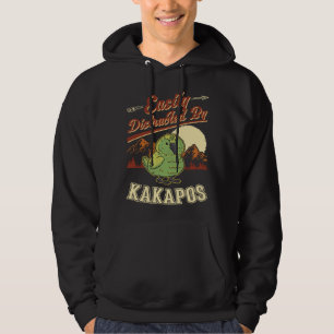 Easily distracted by Kakapos Night Parrot Kakapo Hoodie